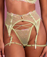 Flora Panty + Garter in Green