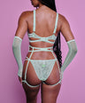 Belle Panty + Garter in Mint