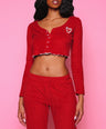 Santa Baby PJ Top in Red