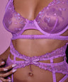 Bloom Panty + Garter in Magenta