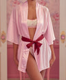 Be Mine Silk Robe In Pink