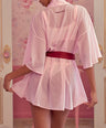 Be Mine Silk Robe In Pink