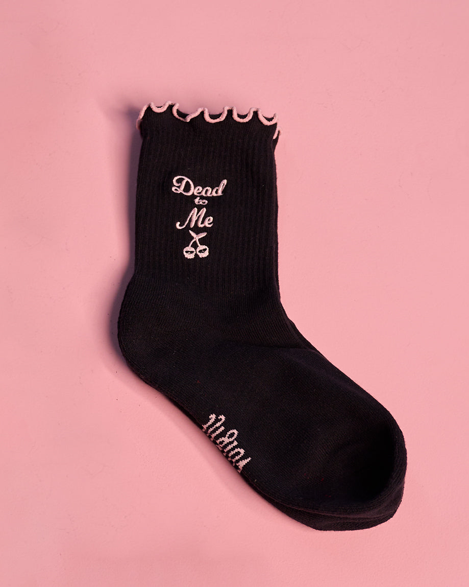 Dead to Me Socks in Black