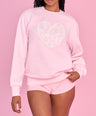 Voight Logo Crew Neck in Pink