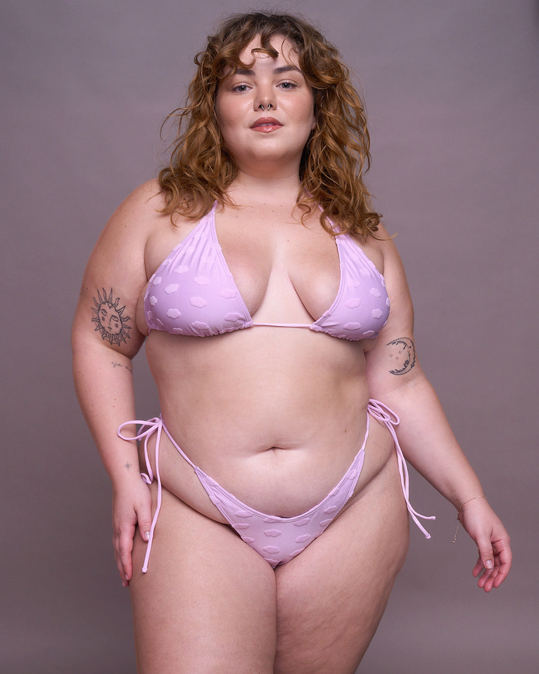 Made In Heaven Cloud V-Kini Top in Lilac